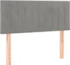 vidaXL Boxspring posteľ s matracom a LED svetlom sivá Náhľad obrázku produktu 7