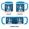 Let it Snow Kaffeebecher Hellblau mit süßem Schneemann und Produktbild-Vorschau 4