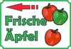 Verkaufsschild Schild Äpfel links A2 Rückseite Produktbild-Vorschau 1