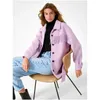 Orsay Hellviolette Winterjacke mit Fransenhemd Produktbild-Vorschau 8