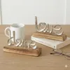 Dekoaufsteller Love Home H 11 cm Mangoholz Aluminium 2er Produktbild-Vorschau 8