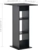 A black bar table with shelves, shown from a slight angle against a white background. Dimensions are indicated with text. Voir les images du produit