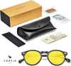 CARFIA Polarisierte Sonnenbrille Herren Runden Rahmen Gelbe Produktbild-Vorschau 7
