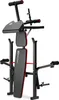 A black and gray weight bench with red accents is shown against a white background. Náhled obrázku produktu