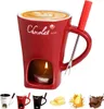 Schokofondue Tasse, Keramik Schokoladenfondue Set 200ml mit Produktbild-Vorschau 1