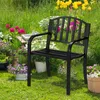 Relaxdays Gartenstuhl, Gartensessel mit Armlehnen, extra Produktbild-Vorschau 2