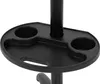 A close-up view of a black plastic tray with two cup holders and a central pole, likely part of a grill or stand. Produktbild-Vorschau