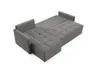GUTTO Ecksofa mit Schlaffunktion Grau IVIO I aus Velour Produktbild-Vorschau 4