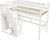 Łóżko z litego drewna Sweiko 90x200, schody z szafką, łóżko Podgląd zdjęcia produktu 12