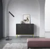 Minio, Kommode "NOVA", 104 cm, goldene Metallfüße, Schwarze Produktbild-Vorschau 3