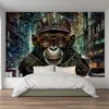 Vlies fototapete Abstrakter Affe 200x140 cm Feeby Grau Produktbild-Vorschau 2