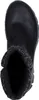 A top-down view of a black winter boot with a knitted cuff. Voir les images du produit
