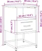 vidaXL Nachttisch Senfgelb 36x39x60,5 cm Stahl Produktbild-Vorschau 8
