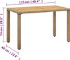vidaXL Gartentisch Beige 123x60x74 cm Poly Rattan & Produktbild-Vorschau 5