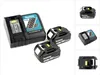 MAKITA 2x Akku BL1830B Li 18,0 V 3Ah + Ladegerät DC18RC Produktbild-Vorschau 1