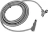 A coiled gray cable with two connectors on a white background. Voir les images du produit