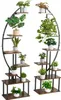 Two tiered plant stands with plants on each tier, against a white background. Voir les images du produit