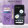 Google Pixel 7 Pro Pouzdro, Motýlí Reliéf Flip Kožené Náhled obrázku produktu 3