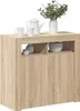 vidaXL Sideboard mit LED-Leuchten Sonoma-Eiche 80x35x75 cm Produktbild-Vorschau 4