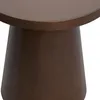 Runder Beistelltisch aus gehärtetem Glas und Holz Produktbild-Vorschau 4