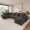 Merax Modulares 6-Sitzer Soffa, U-Ecksofa mit USB & Type-C, Produktbild-Vorschau 1