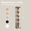 K-Möbel Glasvitrine stehend in Sonoma Eiche (176x37x33 cm) Produktbild-Vorschau 2