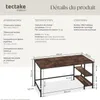 Bureau informatique CANTON 120x60x75,5cm - Bois foncé Voir les images du produit 6