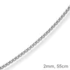 2mm Venezianerkette rund 585 Gold Weißgold Kette Collier Produktbild-Vorschau 2