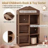 KOMFOTTEU Kinderbücherregal in Hausform, 116 cm Kinderregal Produktbild-Vorschau 3