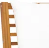 Close-up of a white cushion on a wooden slatted chair frame. Produktbild-Vorschau