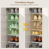 HOMCOM Schuhschrank mit 2 Hochglanz Türen Schuhregal mit 6 Produktbild-Vorschau 5
