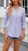ASKSA Damen T-Shirt 3/4 aermel Aushoehlen Bluse Produktbild-Vorschau 4