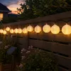 Solar Lichterkette 30 LED Lampions warmweiß – 6,5 m Garten Produktbild-Vorschau 6