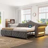 Merax Schlafsofa Tagescett 90x200cm mit Ausziehbett, 3-in-1 Produktbild-Vorschau 6