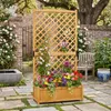 KOMFOTTEU Blumenkasten mit Rankgitter, Hochbeet mit Produktbild-Vorschau 8