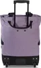 The back view of a purple rolling suitcase with black accents and wheels. Náhľad obrázku produktu
