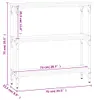 vidaXL Konsolentisch Schwarz 75x22,5x75 cm Holzwerkstoff Produktbild-Vorschau 7