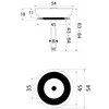 Technical drawing with dimensions of a sink strainer basket. Produktbild-Vorschau