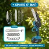 Mini kettingzaag accu 21V met automatische kettingsmering, Productafbeelding-voorbeeld 9