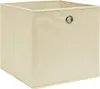 vidaXL Aufbewahrungsboxen 10 Stk. Creme 32x32x32 cm Stoff Produktbild-Vorschau 1