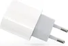 A white power adapter with two silver prongs is shown against a white background. Produktbild-Vorschau