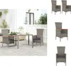 vidaXL Gartenstühle mit Kissen 2 Stk. Poly Rattan Grau -  Produktbild-Vorschau 1