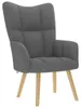 vidaXL Poltrona relax in tessuto grigio scuro Anteprima dell’immagine prodotto 7