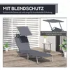 Outsunny Sonnenliege Gartenliege Relaxliege Dreibeinliege Produktbild-Vorschau 6