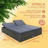 CASARIA® Sonnenliege 2 Personen mit Klapptisch 7cm Auflagen Produktbild-Vorschau 3
