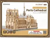 The image shows the packaging of a 3D wooden puzzle of the Paris Cathedral. Náhled obrázku produktu