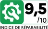 A graphic displaying a repairability index score. Voir les images du produit