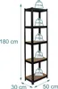 Relaxdays Schwerlastregal, HxBxT: 180 x 50 x 30 cm, 875 kg, Produktbild-Vorschau 4