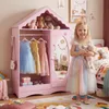 Armoire pour enfants COSTWAY en forme de maison, penderie Voir les images du produit 2
