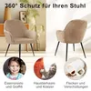 Set aus 2 Samtbezügen für Stühle mit Armlehnen, geeignet Produktbild-Vorschau 3